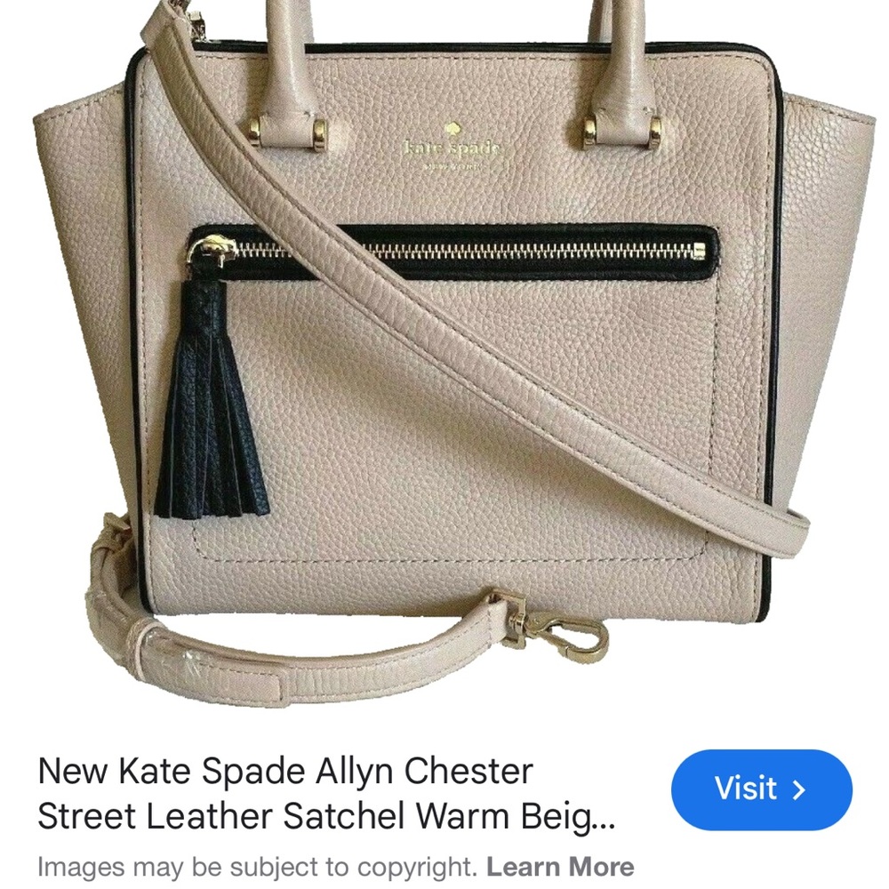 Kate Spade Warm Beige Leather Satchel